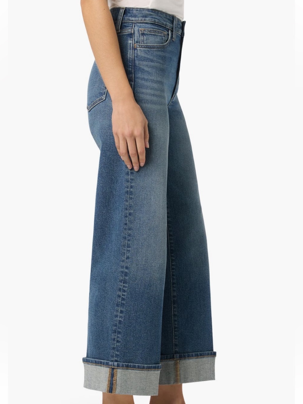 New Joe’s Cuffed High Waist Ankle Wide Leg Denim Jeans Size 31